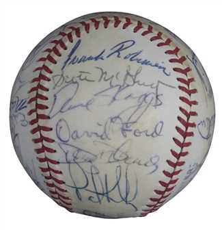1979 American League Champion Baltimore Orioles Team Signed OAL MacPhail Baseball With 30 Signatures Including Weaver, Robinson & Murray (JSA)